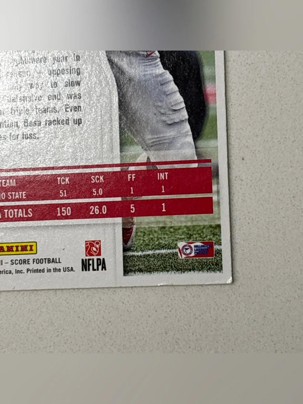 2016 Panini Score Card Joey Bosa Rookie Card - Red & Silver